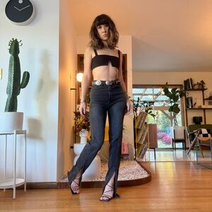 The Frankie Shop Split Hem Jeans